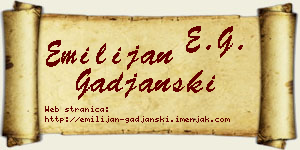Emilijan Gađanski vizit kartica